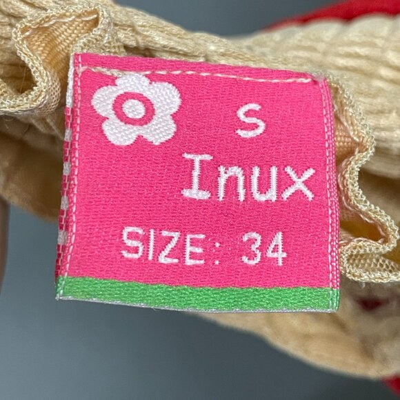 Beaded Dress Velvet Girls Maxi Red Cream Halter Tank Dance‎ Detailed FLAWS - Picture 6 of 16